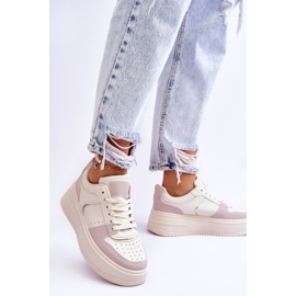 Bexley Scarpe da ginnastica alte da donna beige chiaro 2