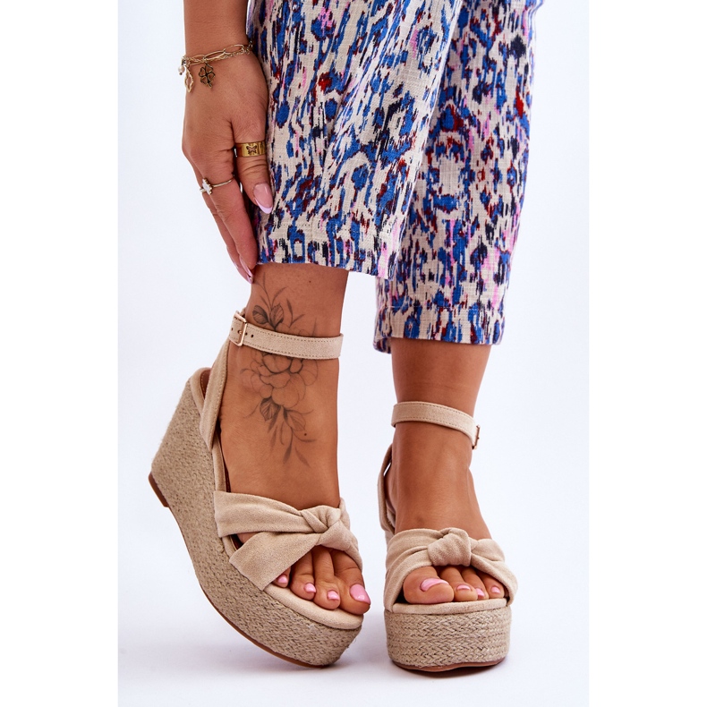 Sandali Con Zeppa Da Donna Beige Kendall marrone 1