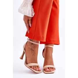 Sandali Con Tacco Da Donna In Pelle Scamosciata Beige Rousses marrone 1