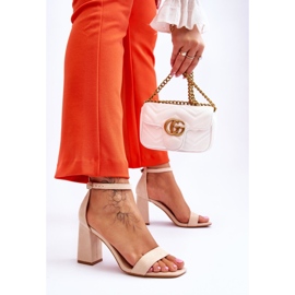 Sandali Da Donna Su Un Tacco Stabile Beige Lavissa marrone 2