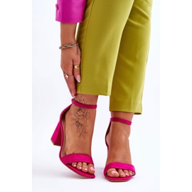 Sandali Donna Su Un Tacco Stabile Fucsia Lavissa rosa 1
