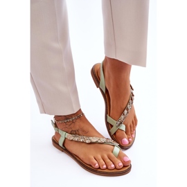 Sandali Donna Con Cinghie Verde Alamis 1