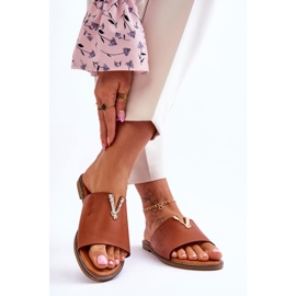 FJ1 Pantofole impreziosite Bertha cammello classico da donna marrone 2