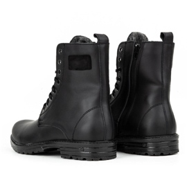 Polbut Stivaletti Chelsea da uomo in pelle militare polacca 2118S, neri nero 4