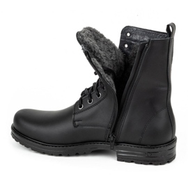 Polbut Stivaletti Chelsea da uomo in pelle militare polacca 2118S, neri nero 1