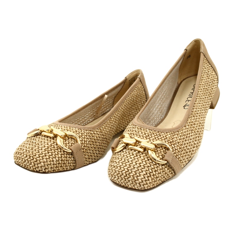 Ballerine donna Caprice 9-22503-20 311 Bark Comb beige 3