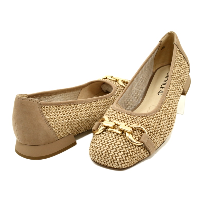 Ballerine donna Caprice 9-22503-20 311 Bark Comb beige 4