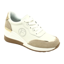 Filippo DP4660/23 WH BE scarpe stringate sportive da donna Bianco e Beige 1