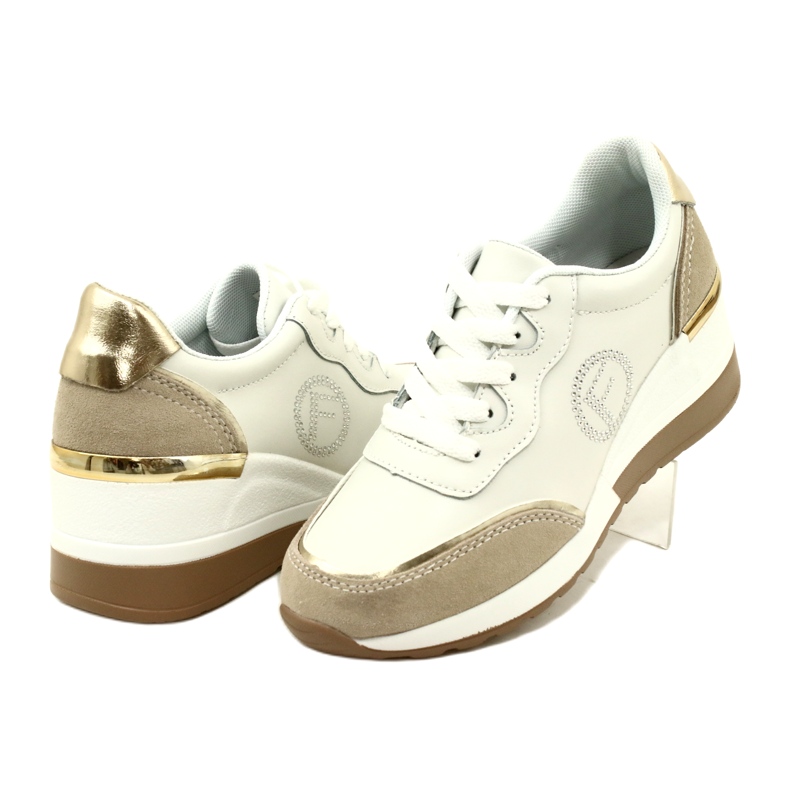 Filippo DP4660/23 WH BE scarpe stringate sportive da donna Bianco e Beige 4