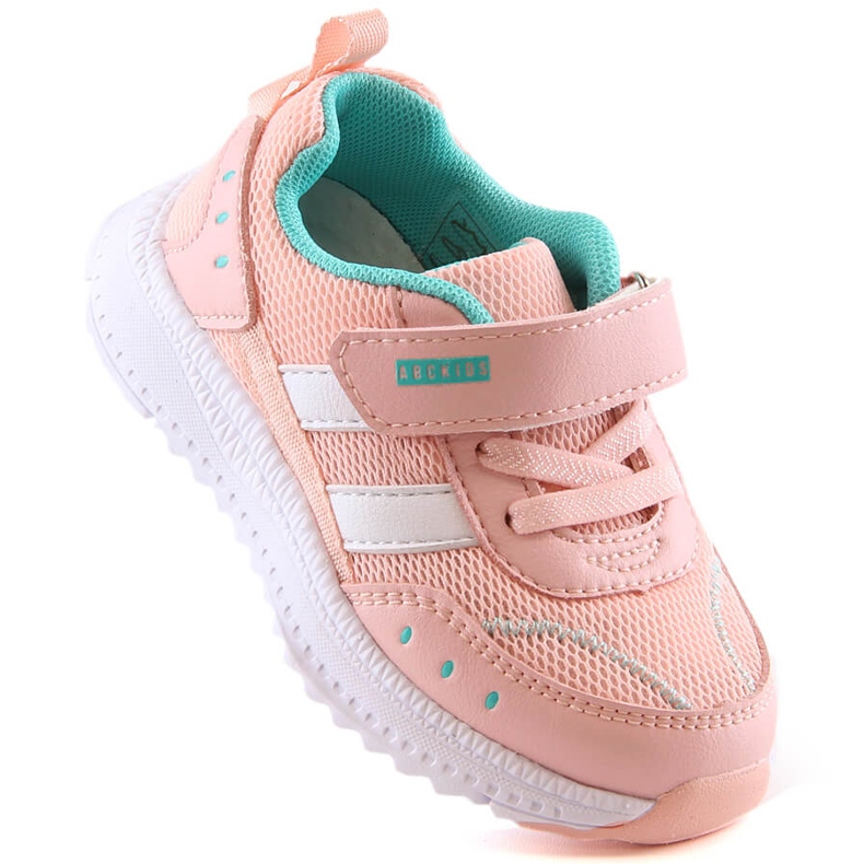 Atletico Scarpe sportive da bambina con velcro rosa AbcKids B933104083 1