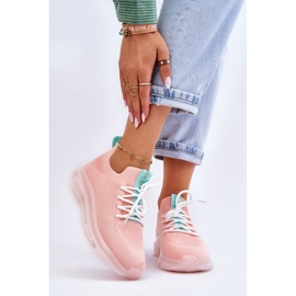 Scarpe Slip-on Sock da donna GOE JJ2N4081 Rosa chiaro 1