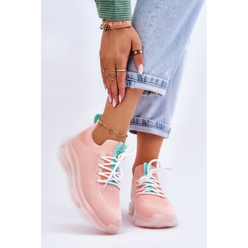 Scarpe Slip-on Sock da donna GOE JJ2N4081 Rosa chiaro 1