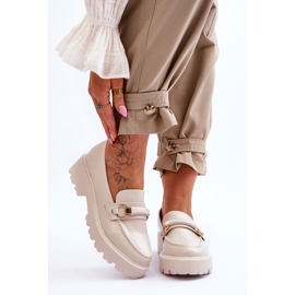 FJ1 Mocassini Donna in Pelle Beige Camerin 1