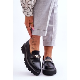 Mocassino In Pelle Con Decorazione Plateau Black Glory nero 1