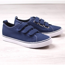 Sneaker Atletico 19759 blu navy con velcro 1