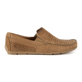 Olivier Scarpe da uomo mocassino 906 per l'estate beige 1
