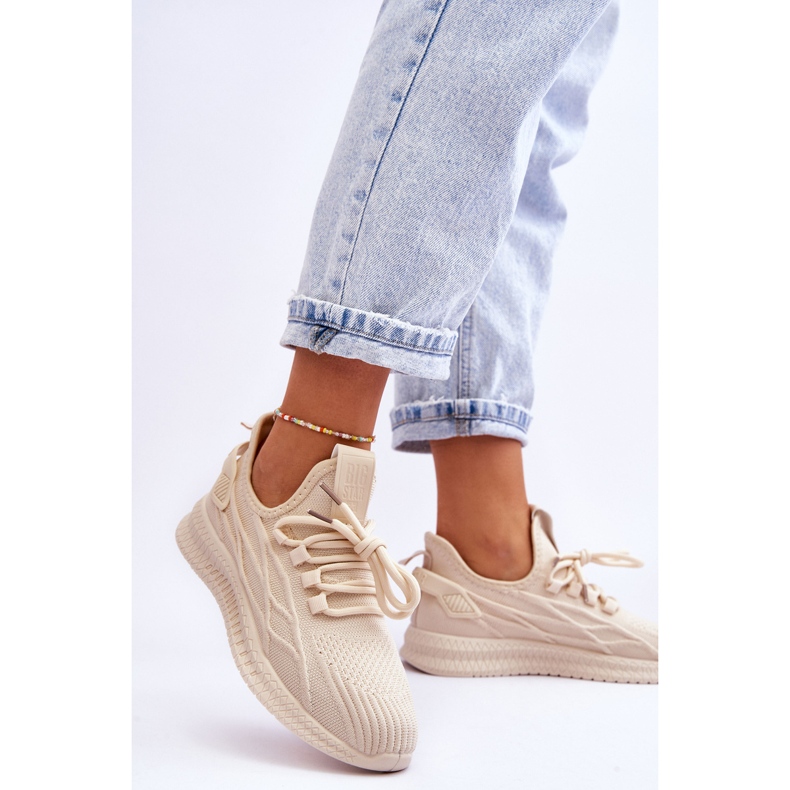 Sneakers senza lacci da donna Big Star LL274714 Beige 2