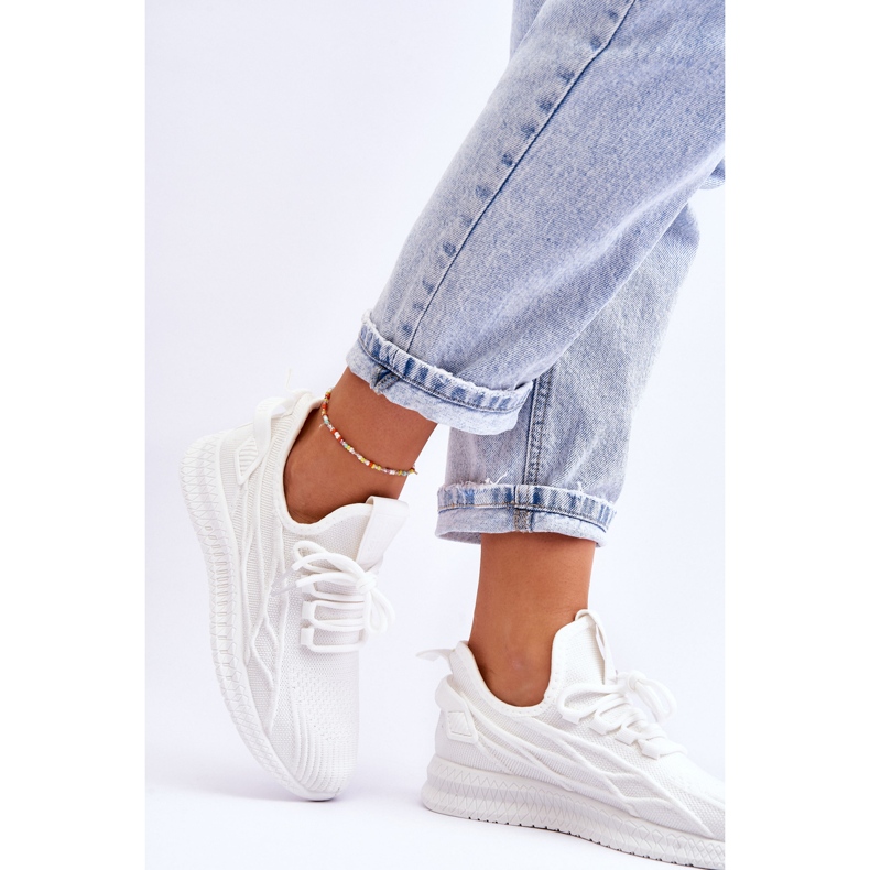 Sneakers senza lacci da donna Big Star LL274712 Bianche bianco 2