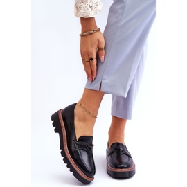 Vinceza Mocassini Donna In Pelle Con Plateau Con Decorazione Nera Jonett nero 1