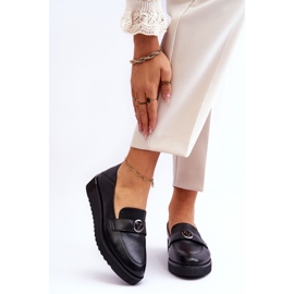 Vinceza Mocassini Donna in Pelle con Zeppa Bassa Black Synthia nero 1