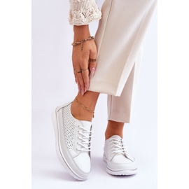 Vinceza Scarpe Sportive da Donna in Pelle Sneakers Bianco Elami 1