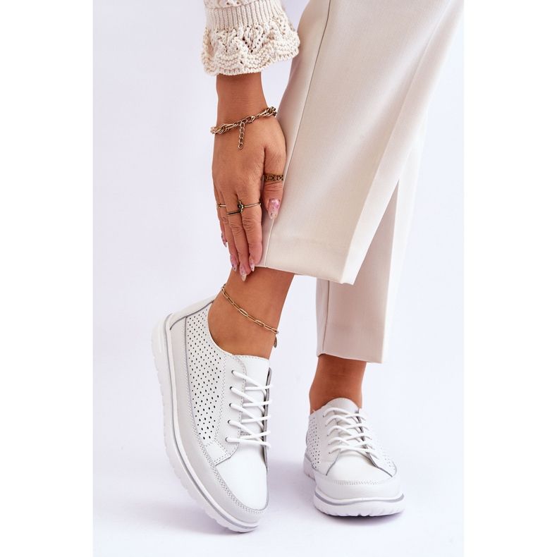 Vinceza Scarpe Sportive da Donna in Pelle Sneakers Bianco Elami 1