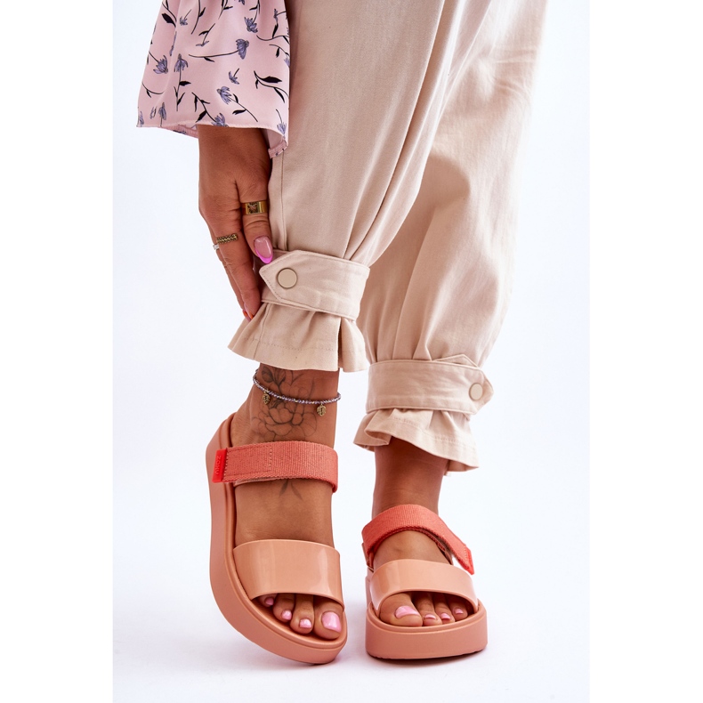 Sandali vegani con velcro ZAXY HH285283 Arancione arancia 1