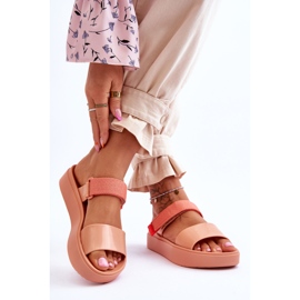 Sandali vegani con velcro ZAXY HH285283 Arancione arancia 2