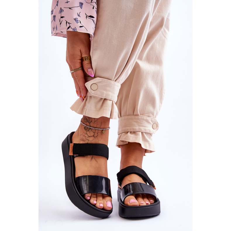 ZAXY Sandali vegani con velcro HH285282 Nero 1