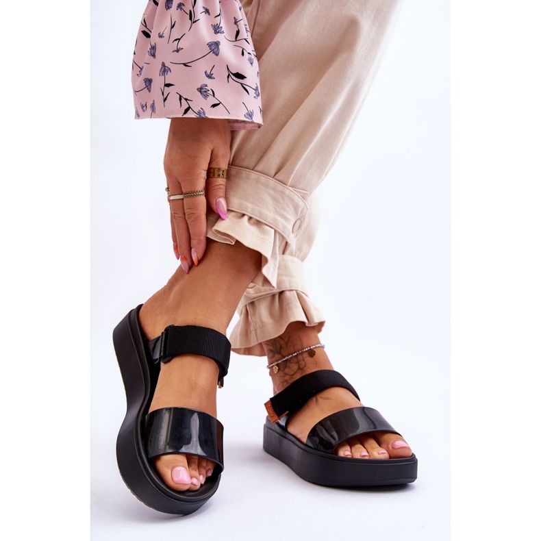 ZAXY Sandali vegani con velcro HH285282 Nero 2