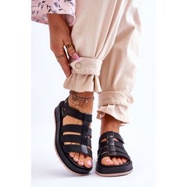 ZAXY Sandali Vegani da Donna con Velcro JJ285017 Neri nero 1