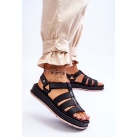 ZAXY Sandali Vegani da Donna con Velcro JJ285017 Neri nero 2