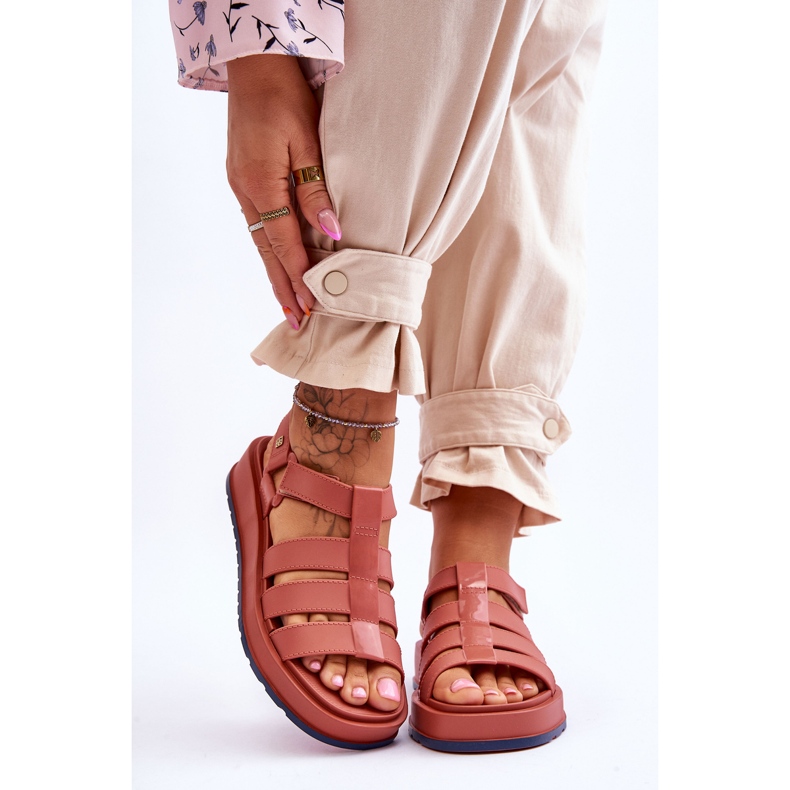 ZAXY Sandali vegani con velcro da donna JJ285016 Dusty Pink rosa 1