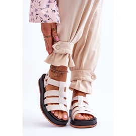 ZAXY Sandali Vegani da Donna con Velcro JJ285015 Beige Chiaro 1