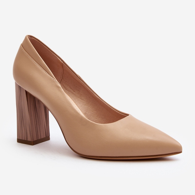 Eleganti Décolleté Su Un Tacco Decorativo Sergio Leone PB217 Beige Scuro 1