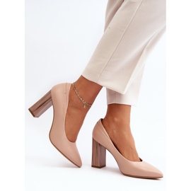 Décolleté eleganti su tacco decorativo Sergio Leone PB217 Nude rosa 2