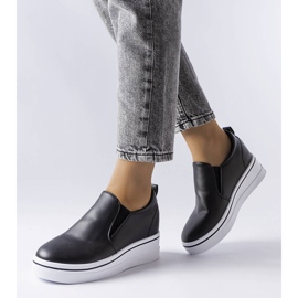 BM Sneaker slip-on con zeppa di colore nero di Francoeur 1