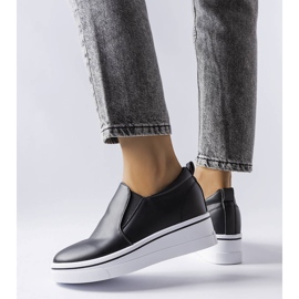 BM Sneaker slip-on con zeppa di colore nero di Francoeur 2
