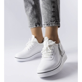 BM Sneakers bianche con zeppa bassa di Mathieu bianca 1