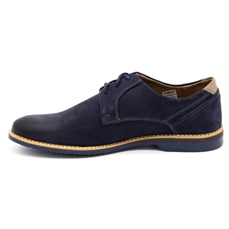 KOMODO Scarpe casual da uomo in pelle 859L blu navy 1