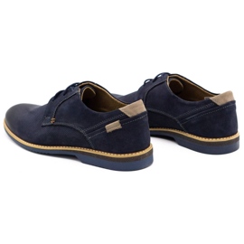 KOMODO Scarpe casual da uomo in pelle 859L blu navy 4