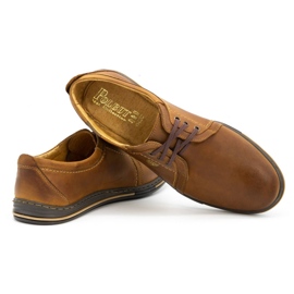 Polbut Scarpe da uomo in pelle 343 cammello marrone 3