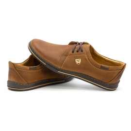Polbut Scarpe da uomo in pelle 343 cammello marrone 4
