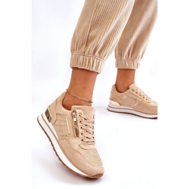 Marquiiz Adrea Scarpe Sportive Donna Con Cerniera Decorativa Beige 2