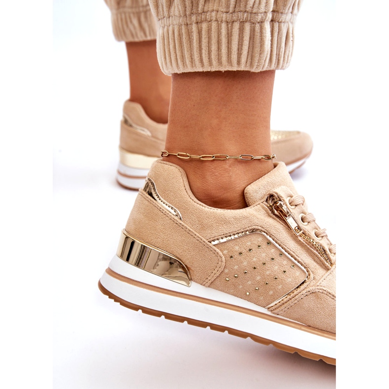 Marquiiz Adrea Scarpe Sportive Donna Con Cerniera Decorativa Beige 3