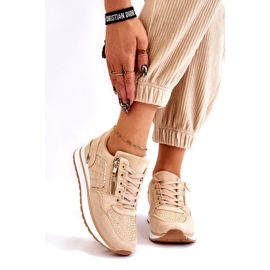 Marquiiz Adrea Scarpe Sportive Donna Con Cerniera Decorativa Beige 1
