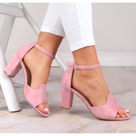 Sandali da donna in camoscio rosa Potocki YQ21035 1