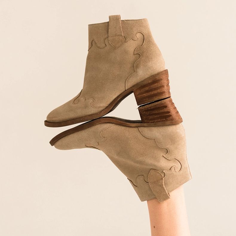 Marco Shoes Stivali beige in pelle scamosciata naturale senza isolamento 2