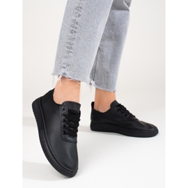 Sneakers Shelovet nere da donna traforate nero 1