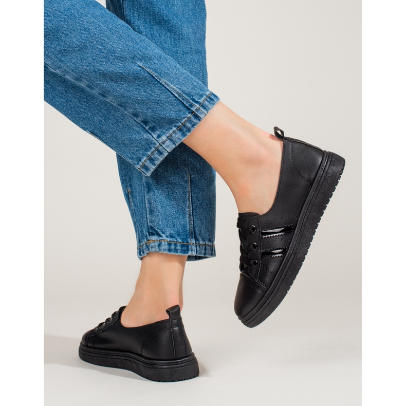 Scarpe sportive da donna Shelovet sneakers nere nero 2